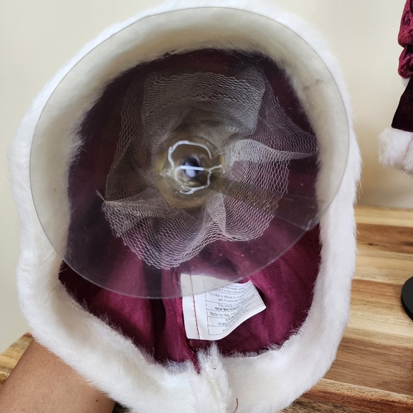 Red Velvet Velour Victorian Girl and Boy Christmas Caroler Set Christmas Decor - Picture 10 of 11